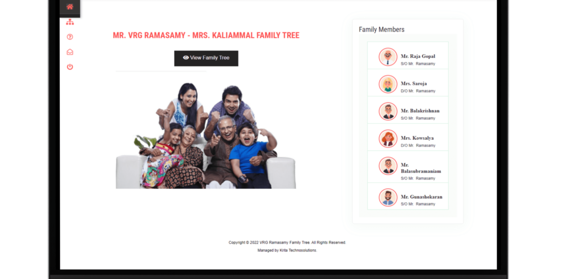 VRG Ramasamy Family Tree - Krita Technosolutions